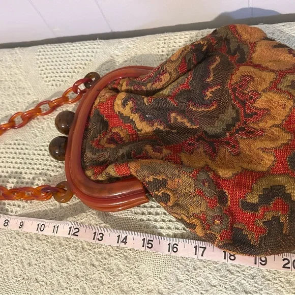 Vintage Coin Purse Carpet Bag Purse - Picture 11 of 12